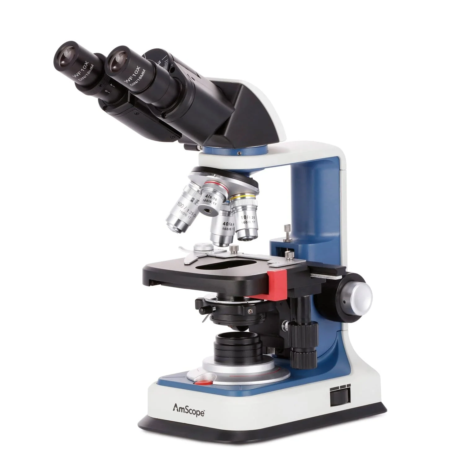 Microscope Compound 40X - AmScope 40X-2500X USB-C Rechargeable Student Binocular