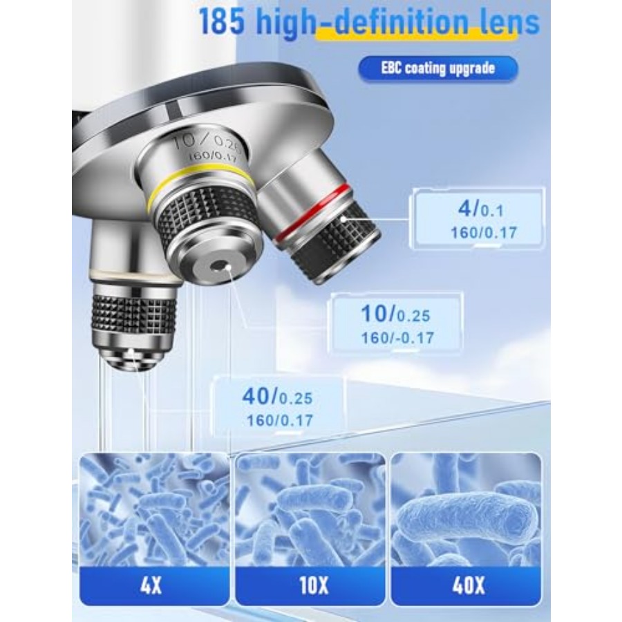 Compound Microscope for Adults - Microscope Compound 40X recension och pris