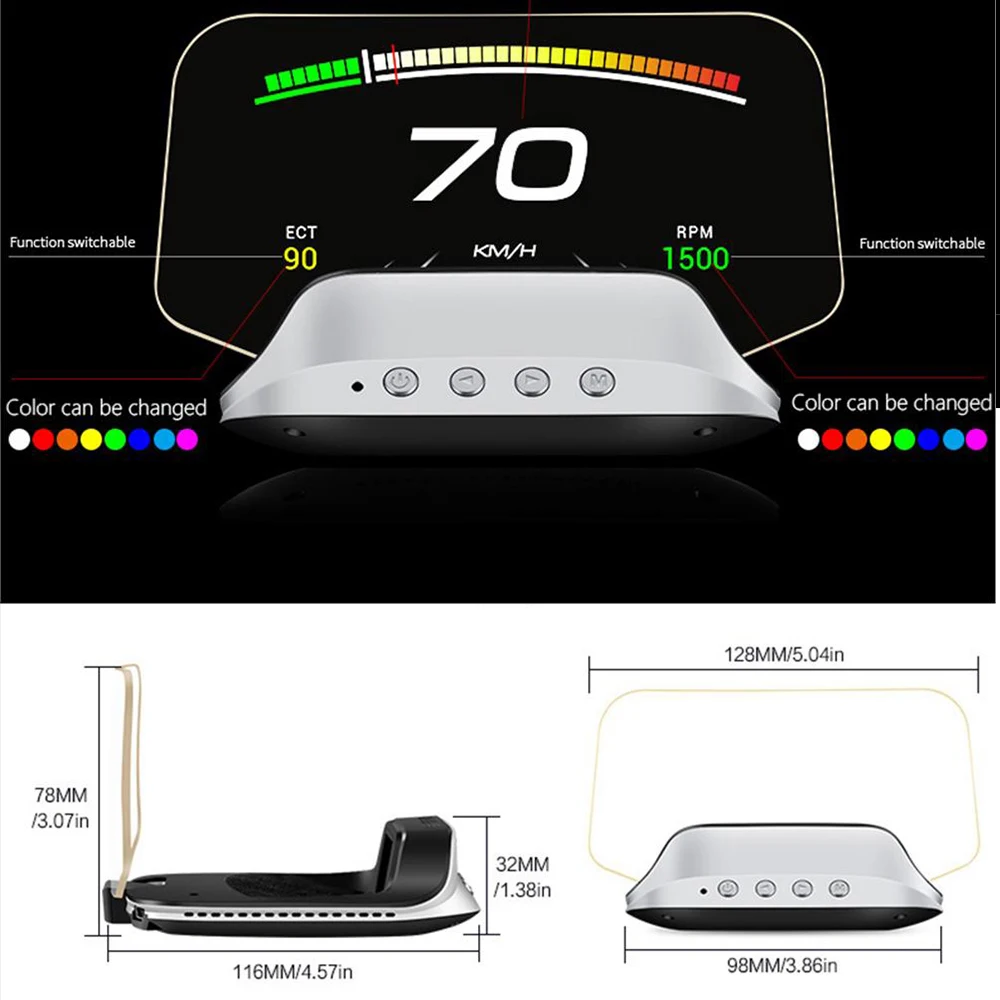 OBD2+ GPS Auto Navigation Glas - Anemometer Wind Speed recension och pris