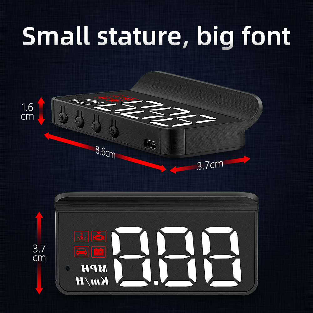 M3 HUD Obd2 Head-Up Display Di - Anemometer Wind Speed recension och pris