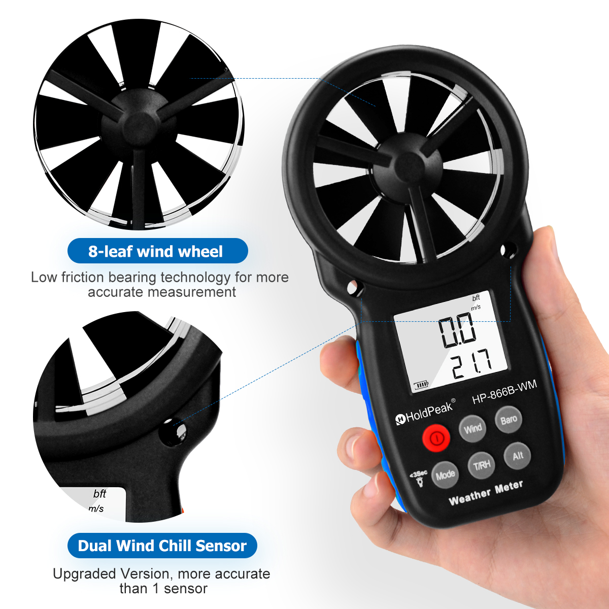 HP-866B-WM Anemometer Instruct - Anemometer Wind Speed recension och pris
