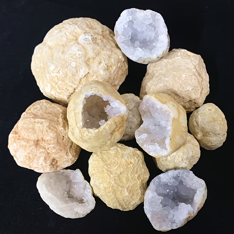 10pcs Natural Quartz Geode Egg - Geode Crystal Break recension och pris