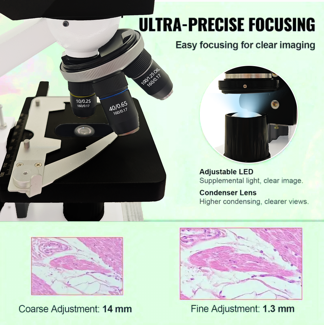 40X-2500X Professional Binocul - Microscope Compound 40X recension och pris