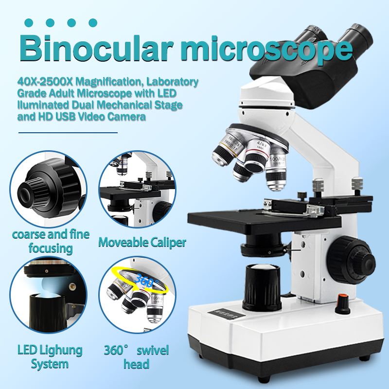Compound Microscope,40X-2500X, - Microscope Compound 40X recension och pris