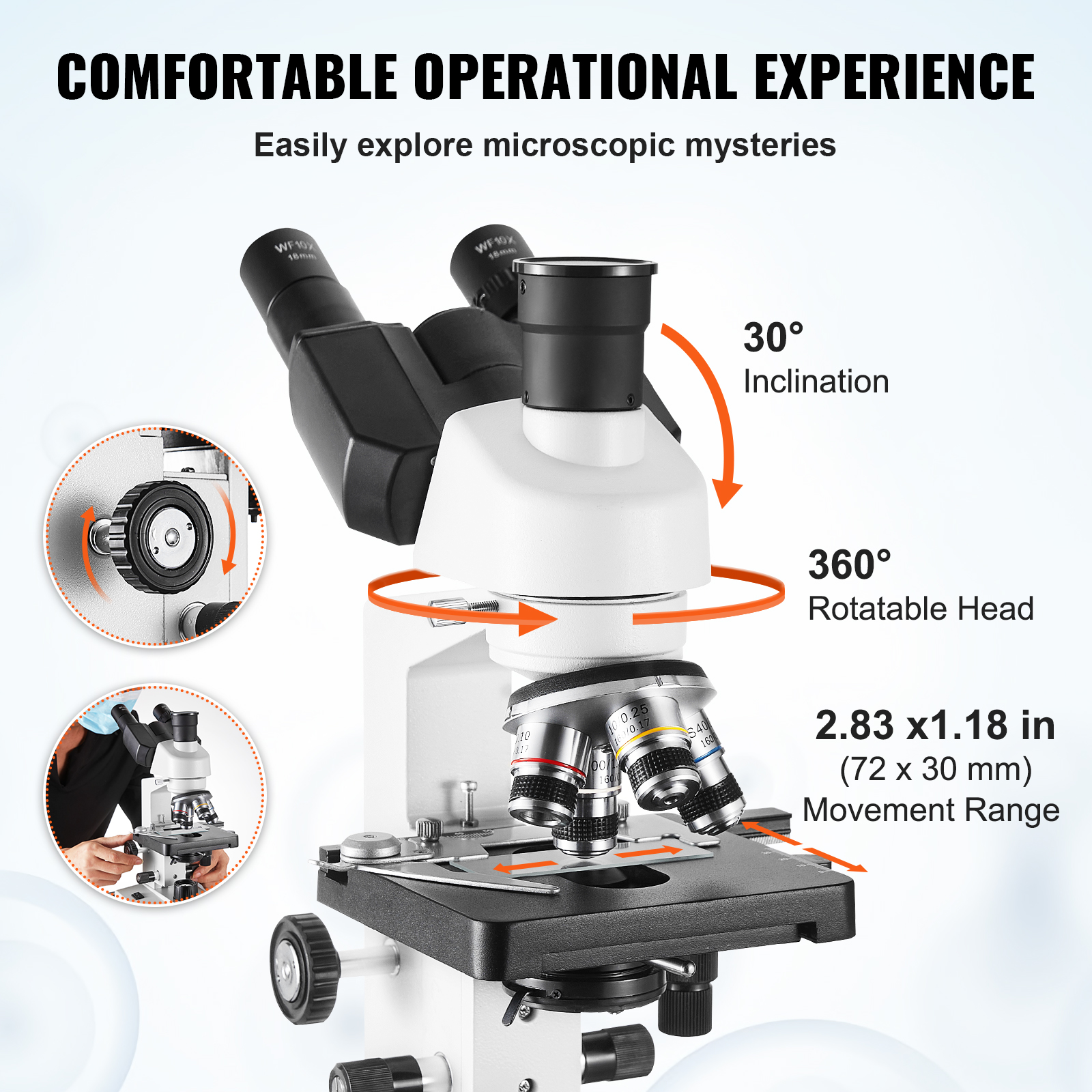 VEVOR Compound Trinocular Micr - Microscope Compound 40X recension och pris