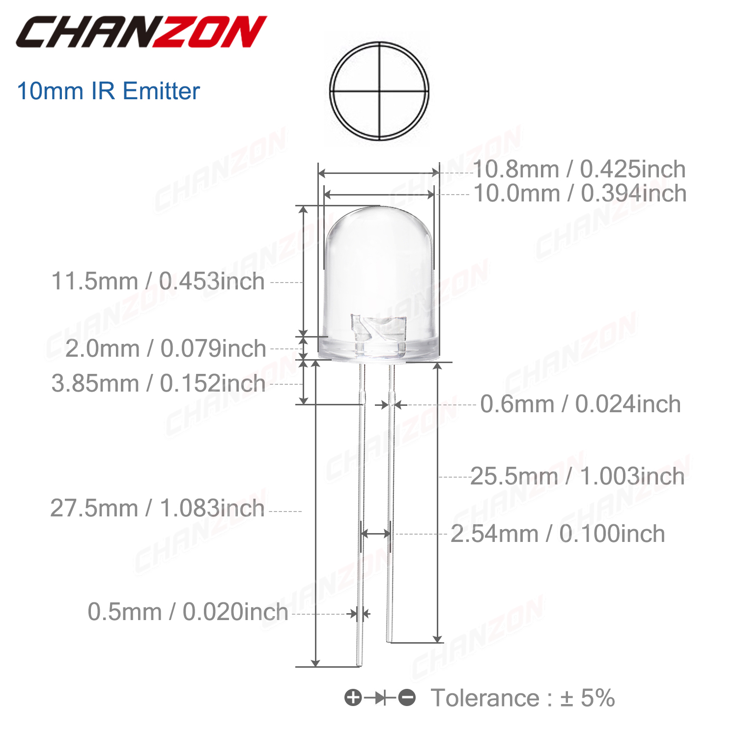 3mm 5mm 10mm IR LED Diode Tran - Hobby Is Science recension och pris